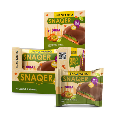 превью Печенье SNAQ FABRIQ «Фисташка и конуфа» без сахара 45 г, шоу-бокс