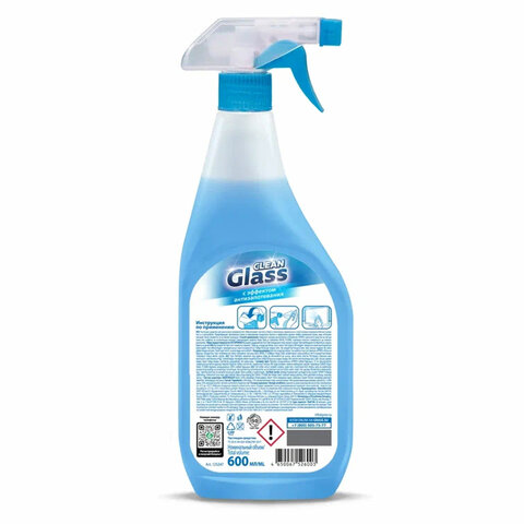 Средство для мытья стекол и зеркал 600 мл, GRASS CLEAN GLASS «Голубая лагуна»