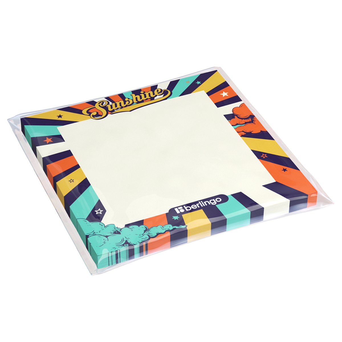 Самоклеящийся блок Berlingo «Ultra Sticky. Groovy», 75×75мм, 50л, с рисунком