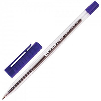 Ручка шариковая BRAUBERG «Flash», корпус прозрачный, толщина письма 0.7 мм, синяя