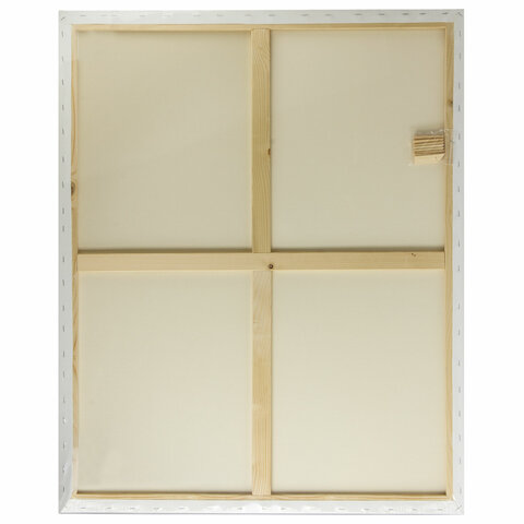 Холст на подрамнике BRAUBERG ART «CLASSIC», 80×100 см, грунтованный, 45% хлопок, 55% лен, среднее зерно
