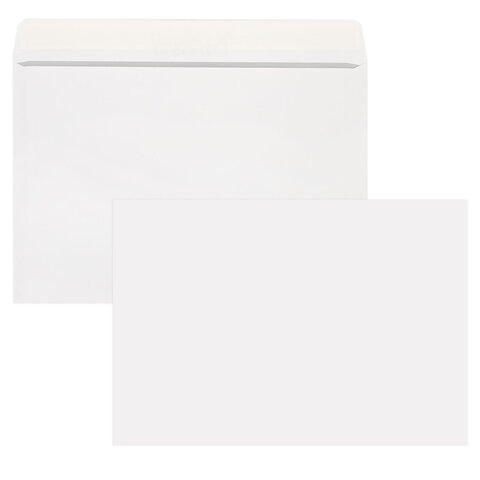 превью Конверты С4 (229×324 мм), отрывная лента, 80 г/м2, КОМПЛЕКТ 50 шт., внутренняя запечатка, STAFF