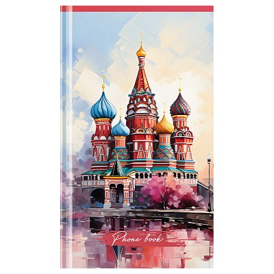 Телефонная книга А5, 80л., 7БЦ, OfficeSpace «Россия. Символика», выборочный УФ-лак, с высечкой