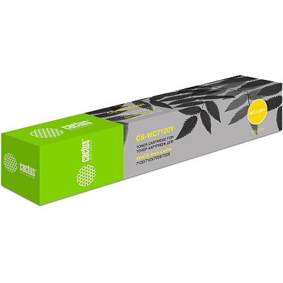 Картридж лазерный Cactus CS-WC7120YRU 006R01462 жел. для Xerox WC 7120/7125