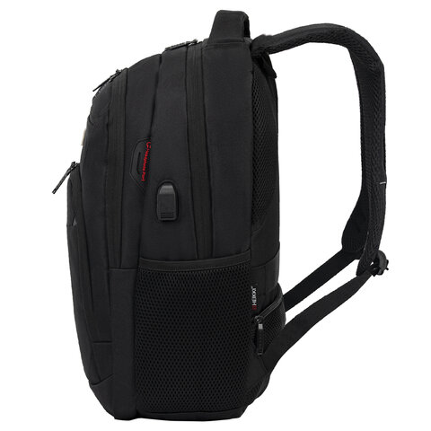 Рюкзак HEIKKI SECURE (ХЕЙКИ) универсальный, отделение для ноутбука, черный, 46×31x19 см