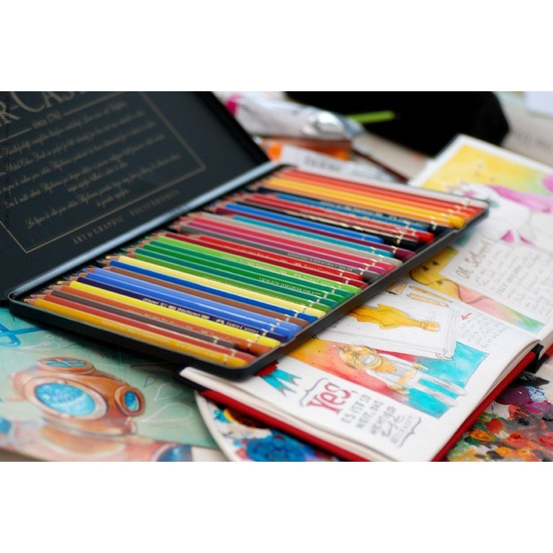 Карандаши цветные 36цв Faber-Castell Polychromos мет короб 110036