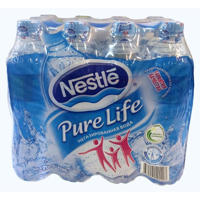 Вода питьевая Nestle Pure Life негазированная 0.5 л (12 штук в упаковке)