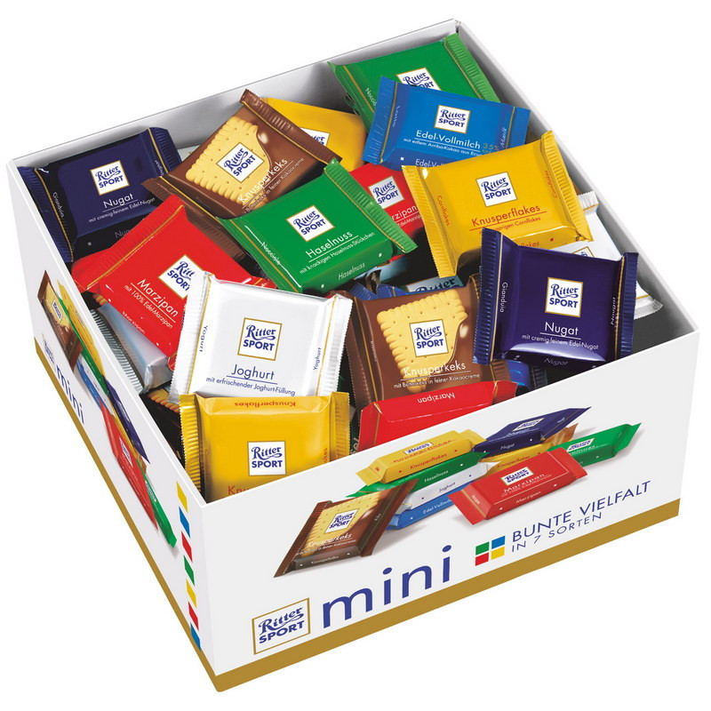 Шоколад Ritter sport мини-ассорти Bunter Mix (7вкусо, 84шт/уп)