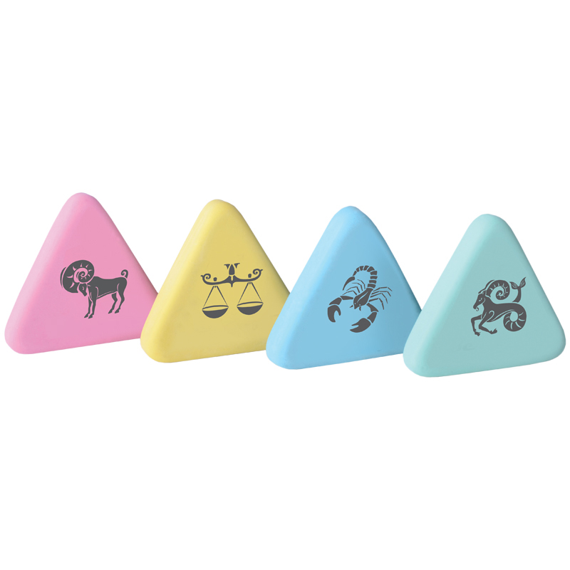 Ластик Berlingo «Horoscope», треугольный, натуральный каучук, 35.7×35.7×9мм