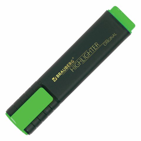 Текстовыделитель BRAUBERG «ORIGINAL», ЗЕЛЕНЫЙ, линия 1-5 мм