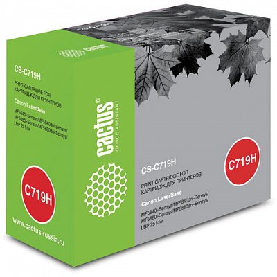 Картридж лазерный CACTUS (CS-C719H) для CANON LBP-6300dn/6650/MF5840/5880, ресурс 6400 стр. 