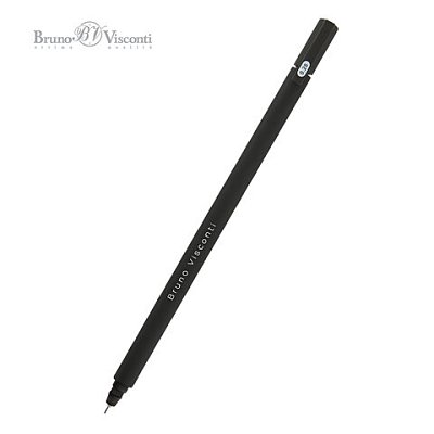 Ручка гелевая BRUNO VISCONTI «Super Slim Black», ЧЕРНАЯ, узел 0.28 мм, линия 0.2 мм