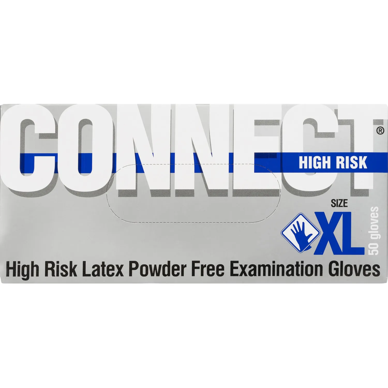 Перчатки мед. смотров. латекс, н/с, н/о, CONNECT High Risk XL 25пар/уп, ПС