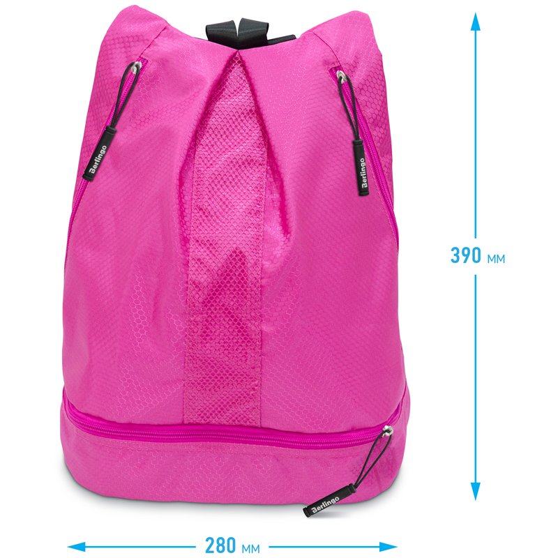 Мешок-сумка 1 отделение Berlingo «Classic pink», 39×28×19см, 1 карман, отделение для обуви