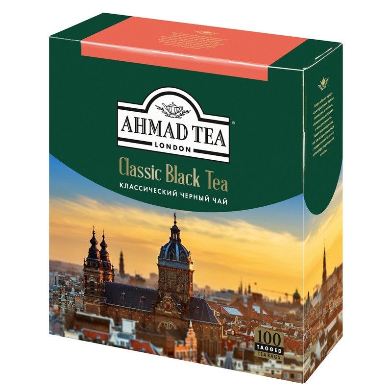 Чай Ahmad Tea классический черный, 100пак/уп., 1665-08