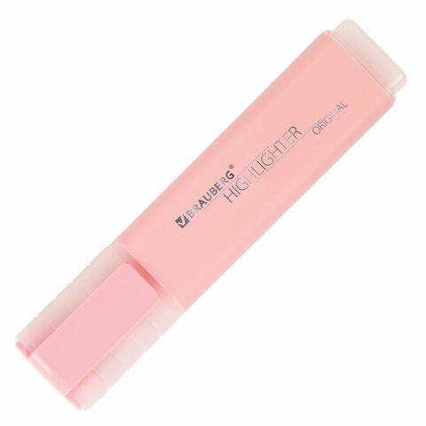 Текстовыделитель BRAUBERG «ORIGINAL PASTEL», ПАСТЕЛЬНЫЙ РОЗОВЫЙ, линия 1-5 мм