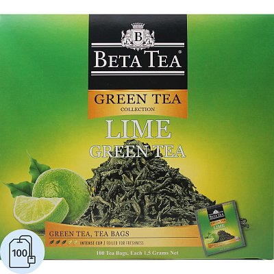 Чай Beta Tea Зеленый с лаймом 1.5гx100пак
