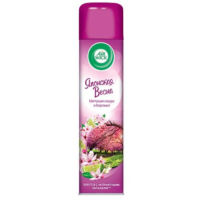 Освежитель воздуха аэрозольный Airwick «Японская весна. Цветущая сакура и Бергамот», 290мл