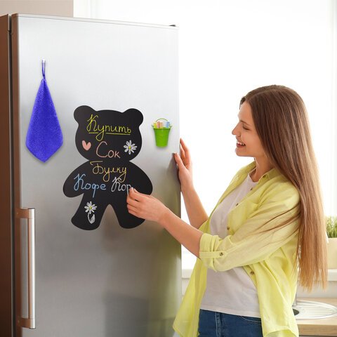 Доска на холодильник магнитно-меловая 30×40 см «Teddy Bear» с набором аксессуаров, BRAUBERG