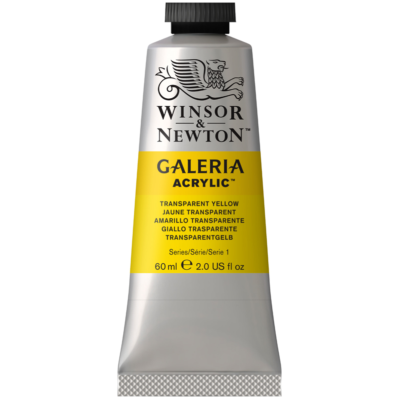 превью Краска акриловая художественная Winsor&Newton «Galeria», 60мл, туба, прозрачно-желтый