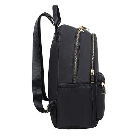 Рюкзак BRAUBERG PODIUM женский, 2 отделения, нейлон, черный, 35×29х15 см