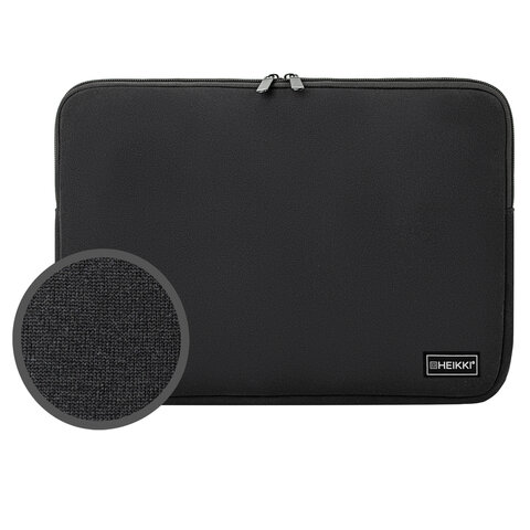 Чехол для ноутбука HEIKKI SLIM 13-14'' (ХЕЙКИ), неопрен, Case, черный, 26×37х2.5 см