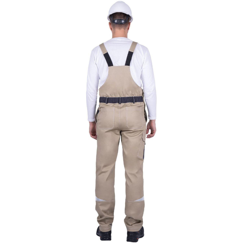 Полукомбинезон лет муж ТУРБО SAFETY (Пком652) беж/т-сер (104-108, 182-188)