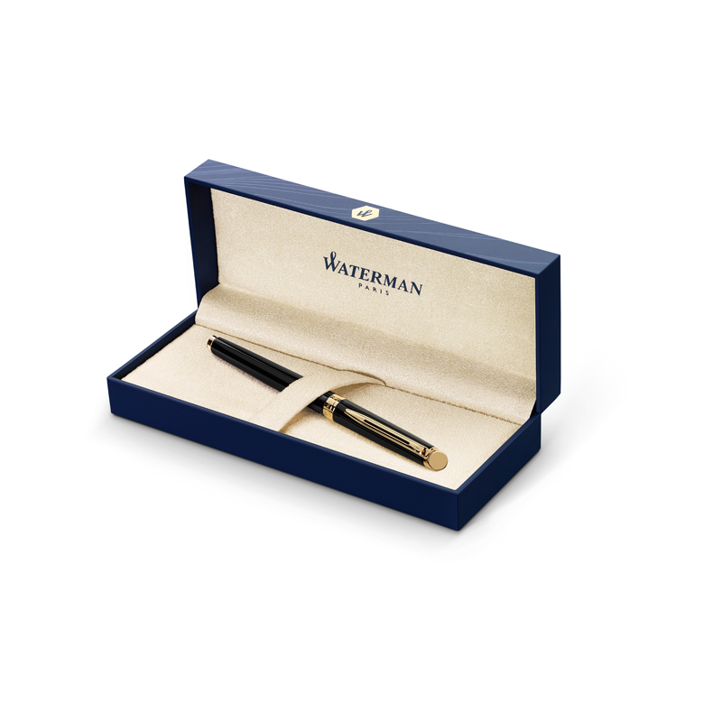 Ручка перьевая Waterman «Hemisphere Mars Black GT» синяя, 0.8мм, подарочная упаковка