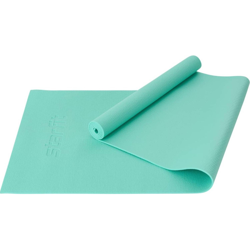 Коврик для йоги и фитн STARFIT FM-101 PVC,0.4см,183×61см, мятн, ЦБ-00001686