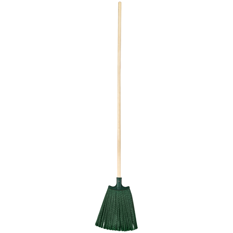 превью Метла OfficeClean, для улицы, плоская веерная, с деревянным черенком 120см