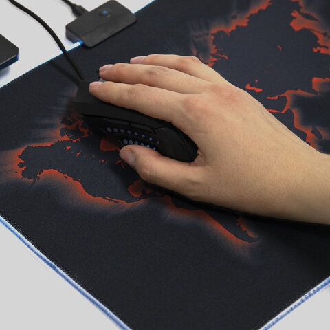 Мышь проводная игровая SONNEN I3, пластик, 6 кнопок, 800-2400 dpi, LED-подсветка, черная