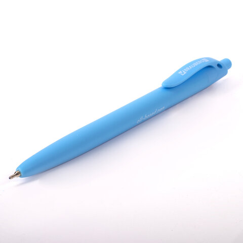 Ручка шариковая масляная автоматическая BRAUBERG «FRUITY Pastel», СИНЯЯ, корпус soft-touch, узел 0.7 мм, линия письма 0.35 мм, 142959