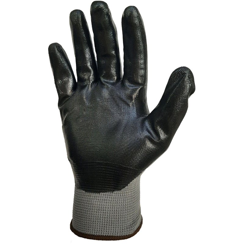 Перчатки защитные нейлон с нитрилом SCAFFA Старт NY1350-G/BLK р.7
