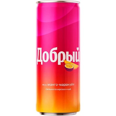Напиток Добрый Манго-Маракуя газ. 0.33л ж/б