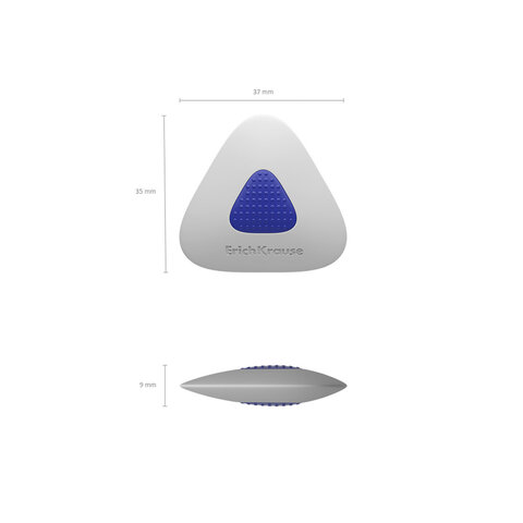 Ластик ERICH KRAUSE «SmartWay Mini Triangle», 37×35х9 мм, белый, треугольный, пластиковый держатель