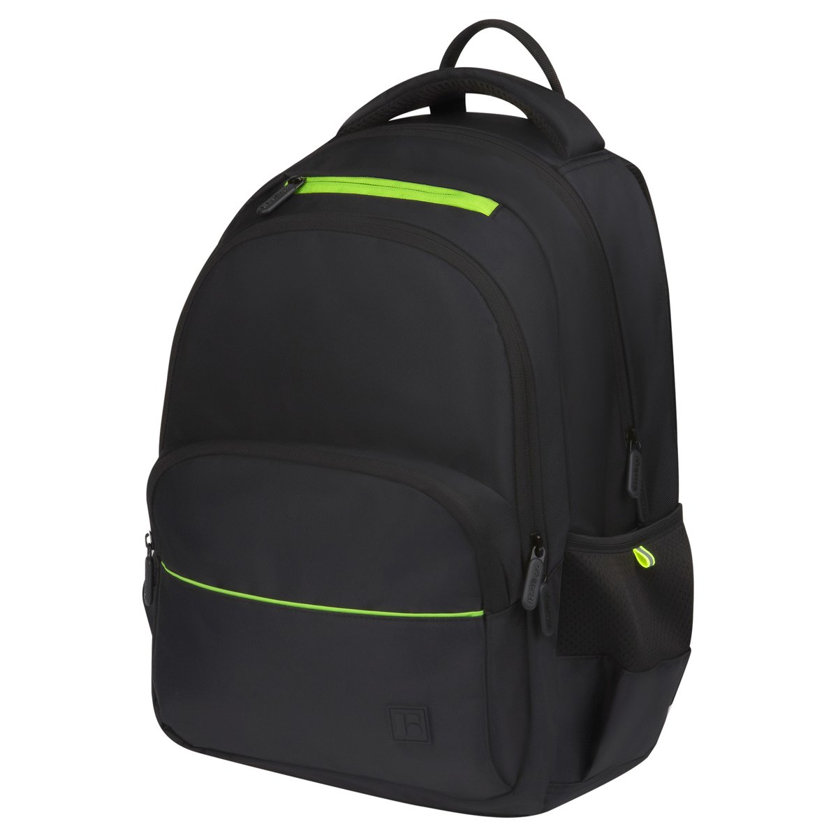 превью Рюкзак Berlingo U3 «Black-green» 41×29.5×13см, 2 отделения, 4 кармана, эргономичная спинка