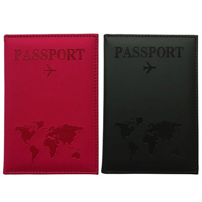 Обложка для паспорта НАБОР 2 штукиэкокожа soft-touchчерная/малиноваяSTAFF238767