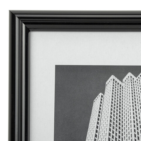 Рамка 15×21 см небьющаяся, багет 14 мм, пластик, BRAUBERG «Original», черная