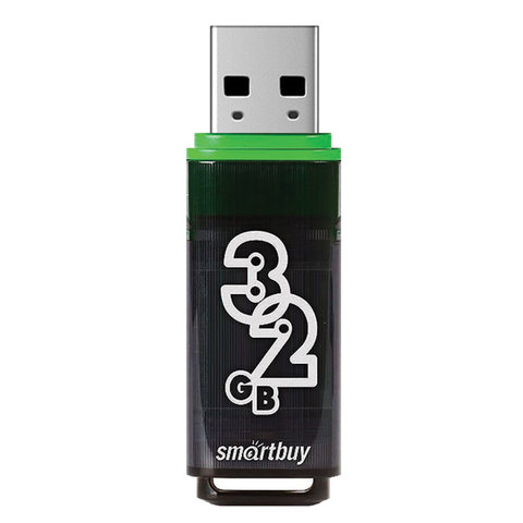 Флэш-диск 32 GB SMARTBUY Glossy USB 3.0, тёмно-серый