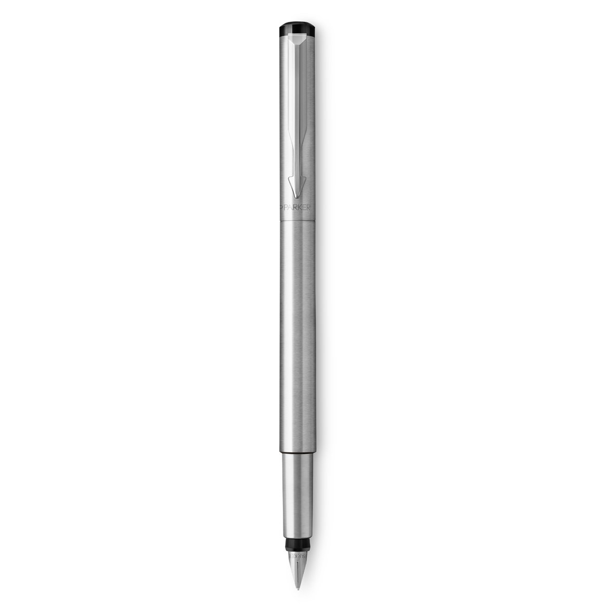 превью Ручка перьевая Parker «Vector Stainless Steel» синяя, 0.8мм, подарочная упаковка