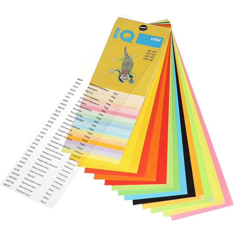 Бумага цветная IQ Color (А4, 160г/м², BE66-ванильно-бежевый)