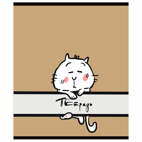 Тетрадь А5 48 л. ПЗБМ, скоба, клетка, матовая ламинация, брайль, «Веселее вместе» (микс в спайке)
