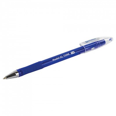 Ручка шариковая масляная с грипом BRAUBERG «Model-XL TONE», СИНЯЯ, узел 1.0 мм, линия письма 0.5 мм, 143248