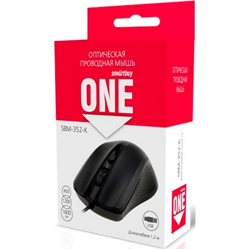 Мышь компьютерная Smartbuy ONE 352 (SBM-352-K) черная