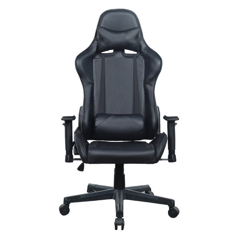 Кресло компьютерное BRABIX «GT Carbon GM-115», две подушки, экокожа, черное, 531932