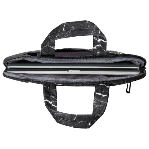 Сумка-портфель BRAUBERG «Marble» с отделением для ноутбука 14", 3 кармана, 26×36х3 см
