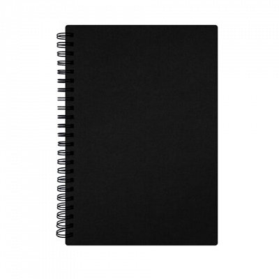 Скетчбук, белая бумага 160 г/м2, 145×205 мм, 60 л., гребень, твёрдая обложка ЧЕРНАЯ, BRAUBERG ART