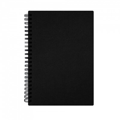 Скетчбук, белая бумага 160 г/м2, 145×205 мм, 60 л., гребень, твёрдая обложка ЧЕРНАЯ, BRAUBERG ART
