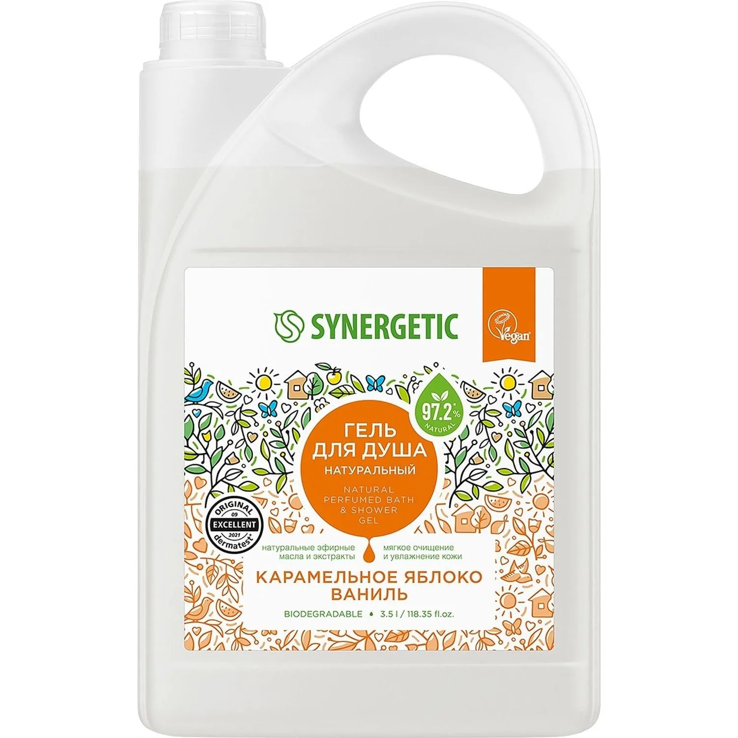 превью Гель для душа Synergetic Карамельное яблоко и ваниль 3.5 л