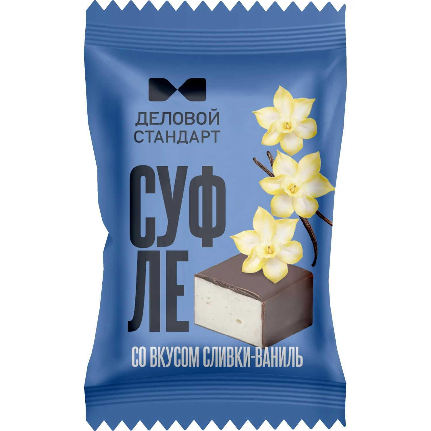Конфеты глазированные Деловой Стандарт суфле со вкусом сливки-ваниль, 500г